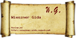 Wieszner Gida névjegykártya